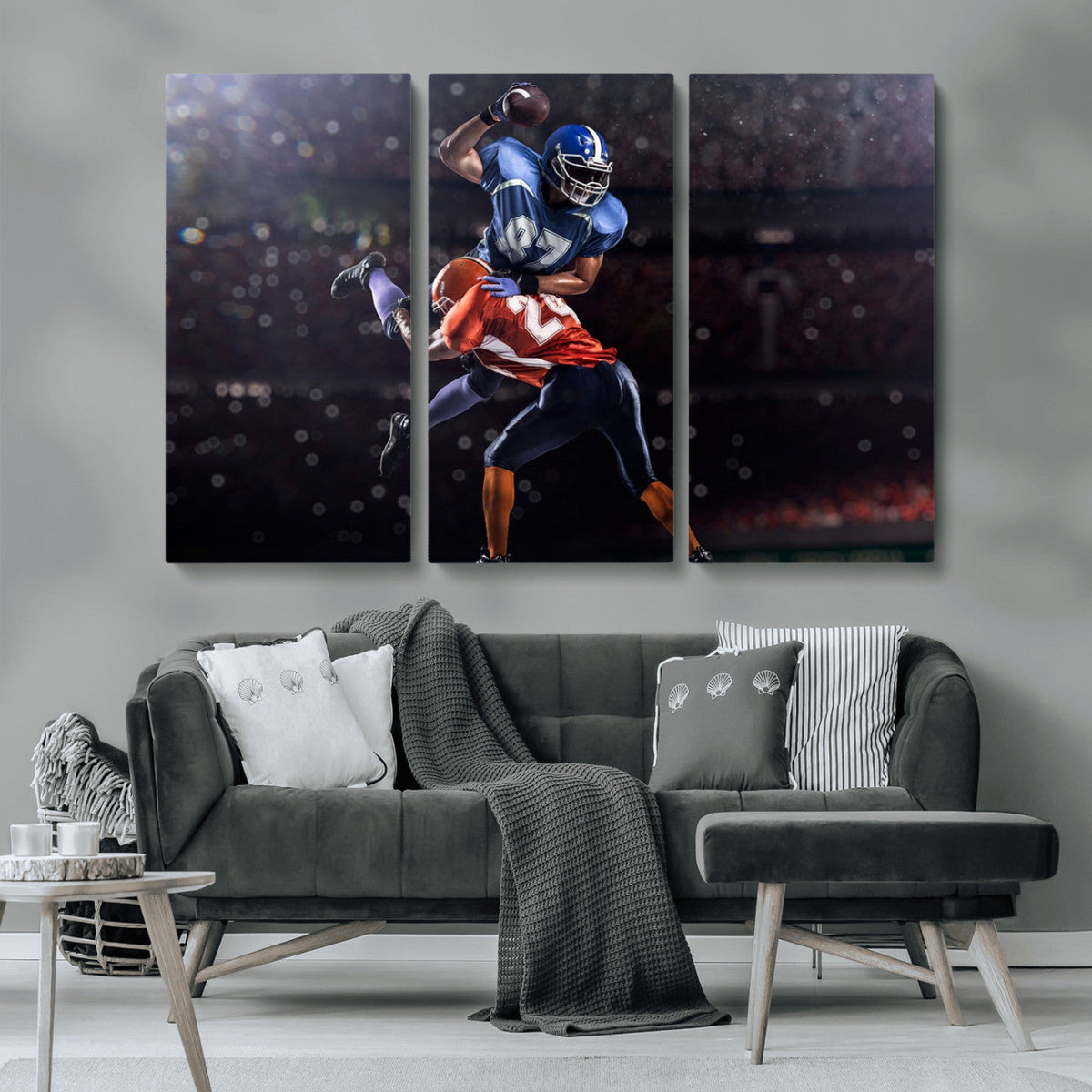 American Football Wall Art Canvas Print, Stadium Sport Wall