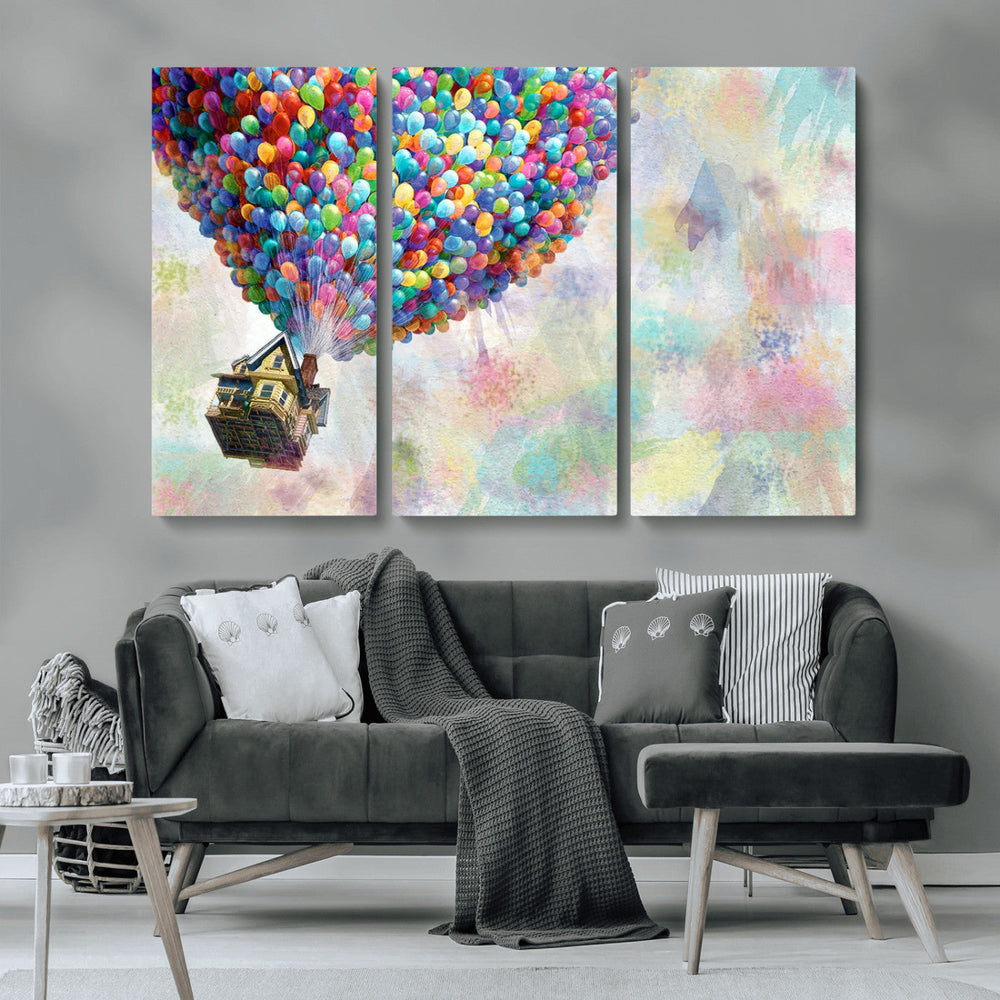Up Pixar Poster, Look Up Pixar Wall Art, Up Pixar Canvas,