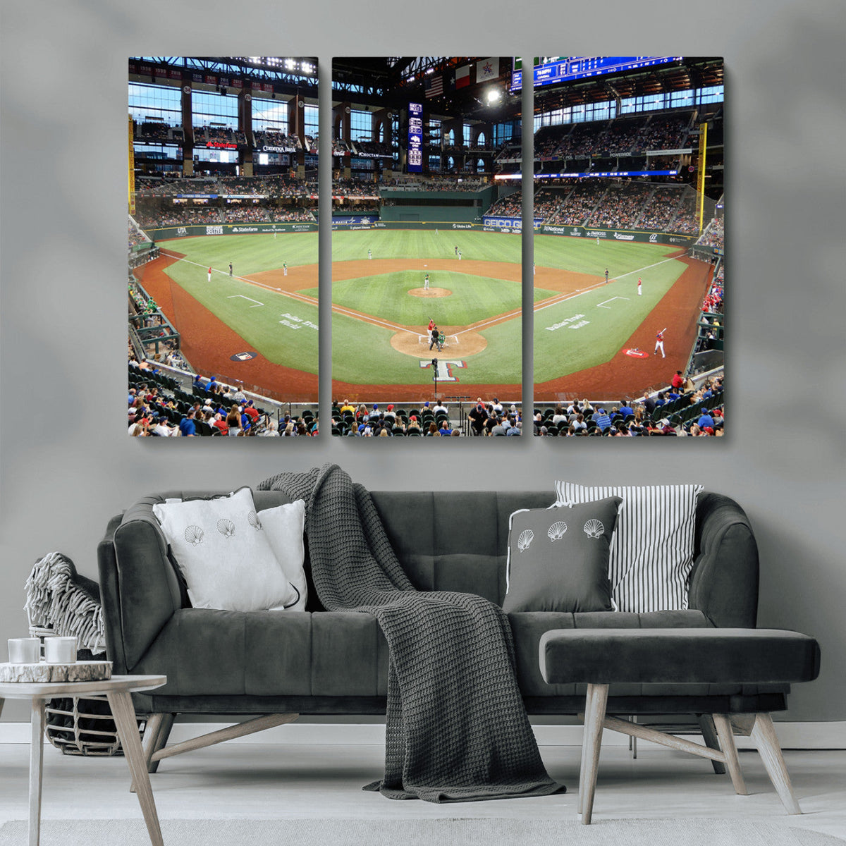 Texas Rangers Baseball Team Print - Arlington Globe Life