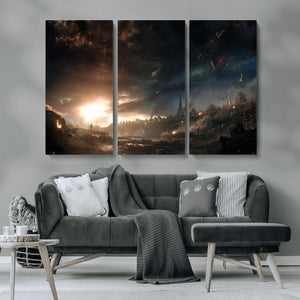 Avengers Planet Wall Art Canvas Print