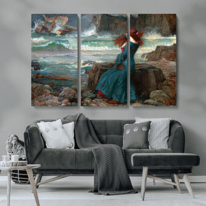 Miranda by the Shore Wall Art Canvas Print – Tempest Scene