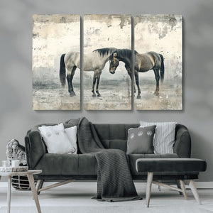 Chines Style Majestic Horses Wall Art | Ready to Hang and