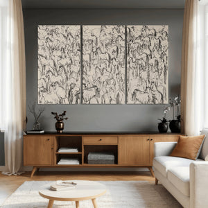Abstract Horse Sketch Wall Art | Ready to Hang and Framed |