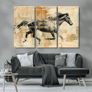 Chines Style Running Horse Western Wall Art | Farmhouse Wall