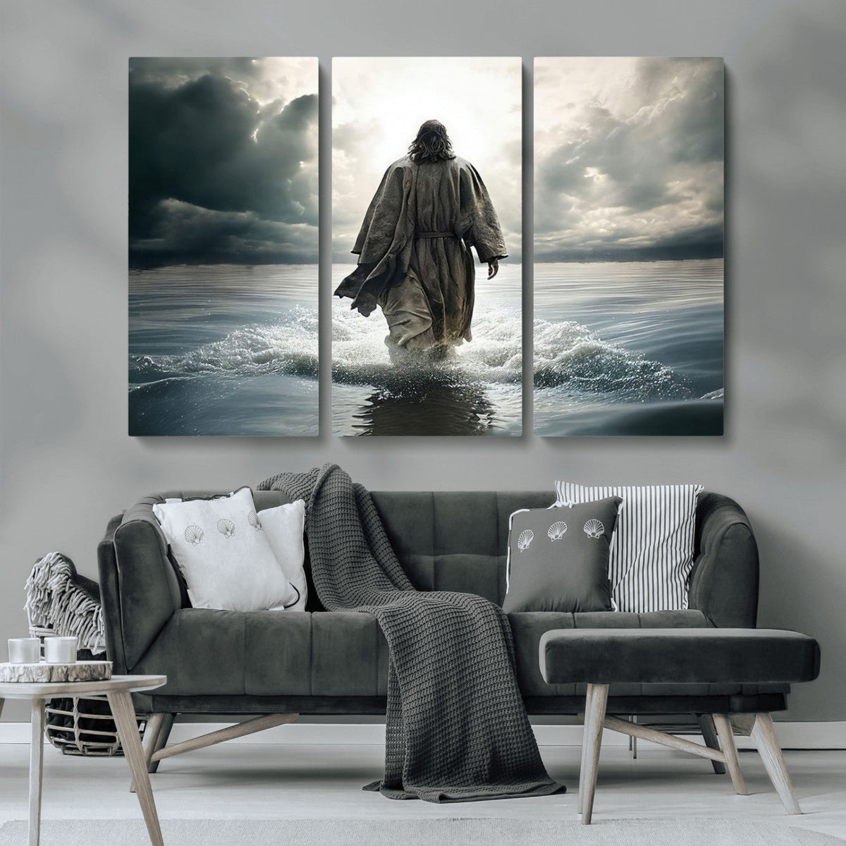 Jesus Walking on Water Wall Art | Canvas Print | Ready to