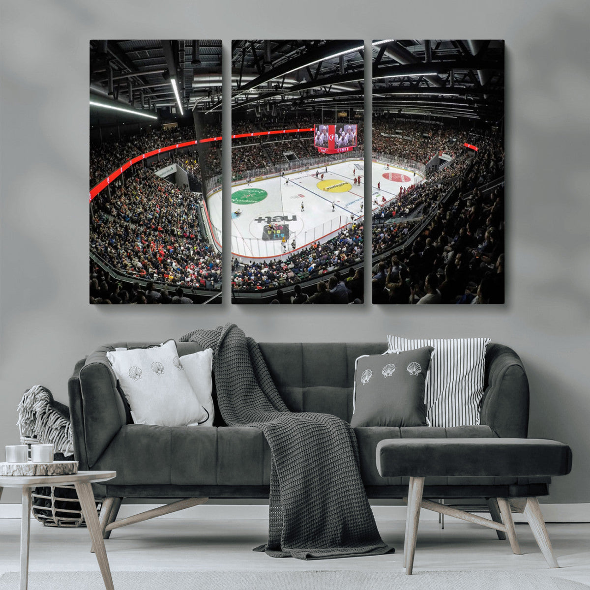 Vaudoise Lausanne Ice Hockey Arena Stadium Wall Art Canvas,