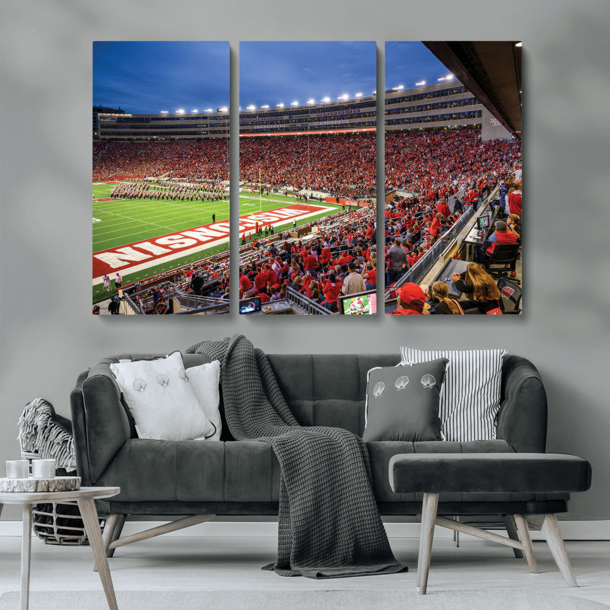 Wisconsin Badgers Football Team Print - Madison Camp Randall