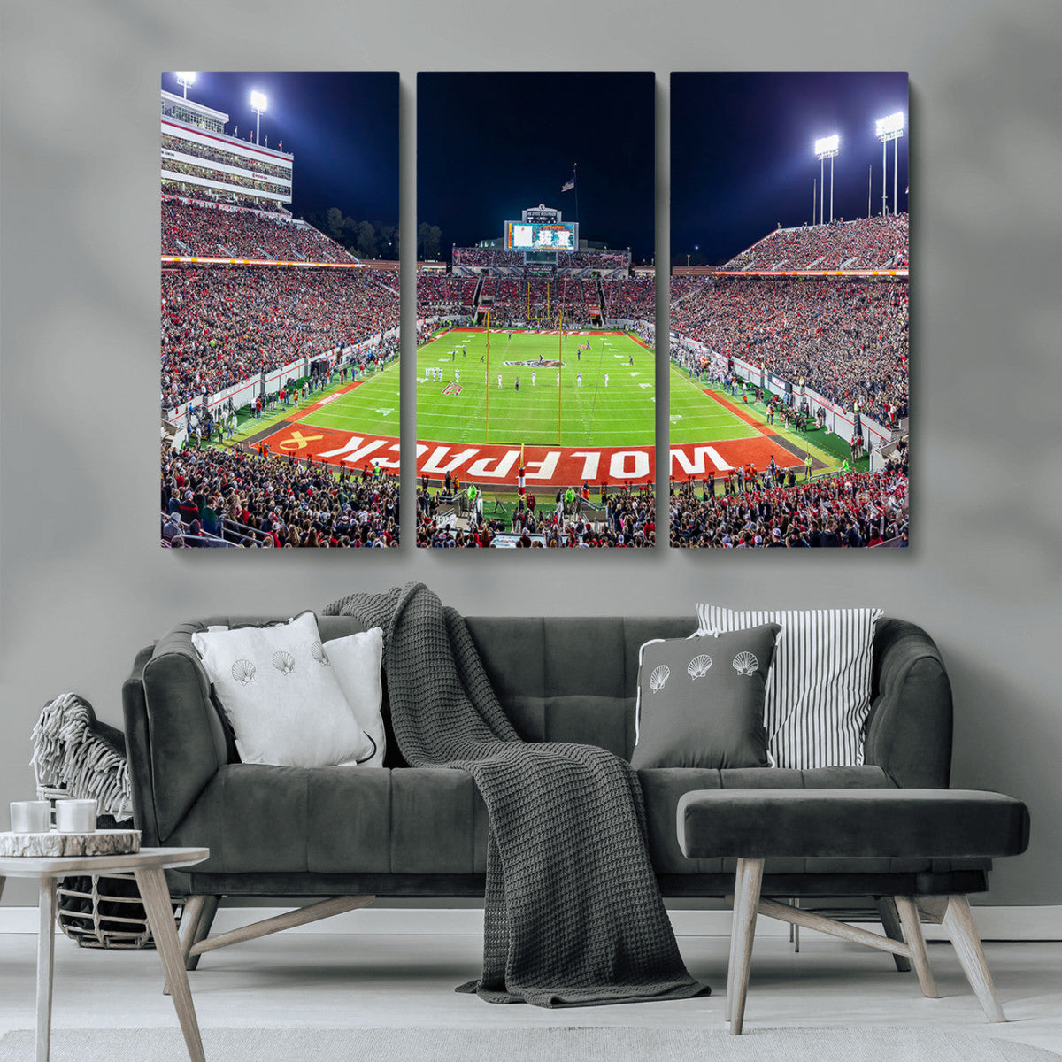 Wolfpack Football Team Print - Raleigh Carter-Finley Stadium