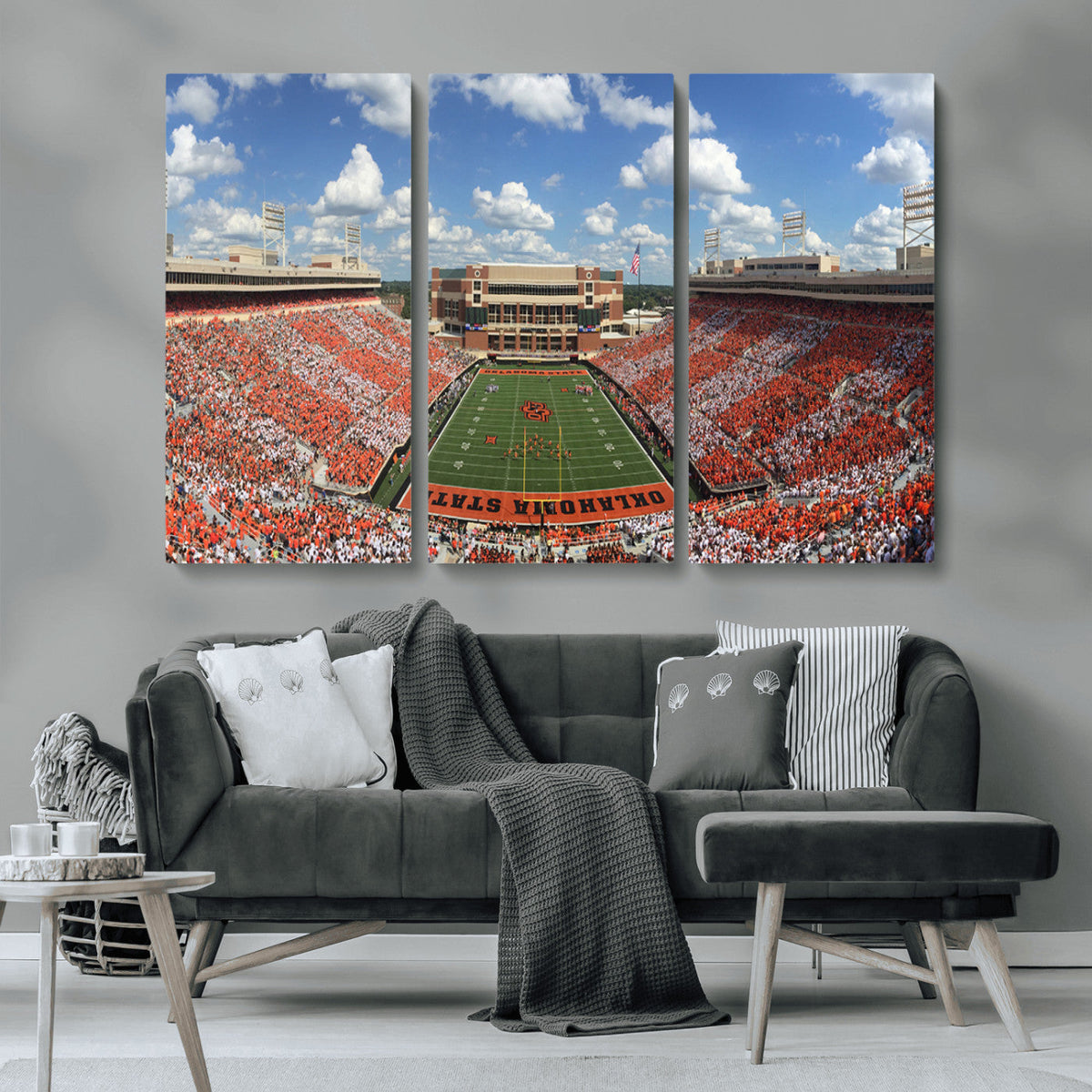 Oklahoma State Cowboys Football Team Print - Stillwater