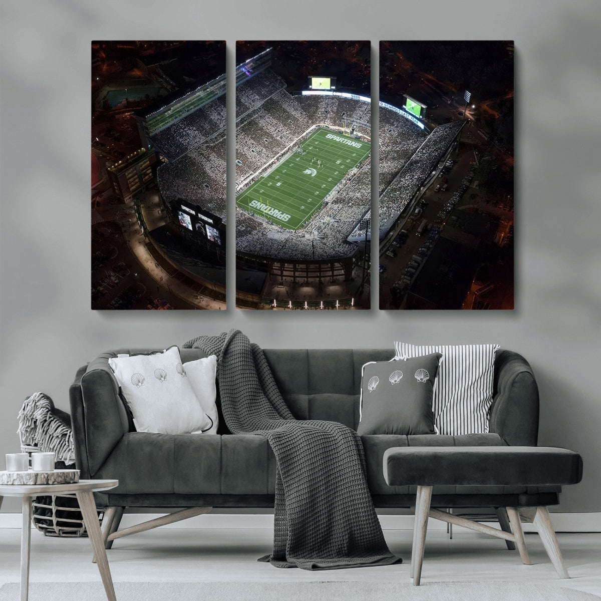 Michigan State Spartans Football Team Print - East Lansing