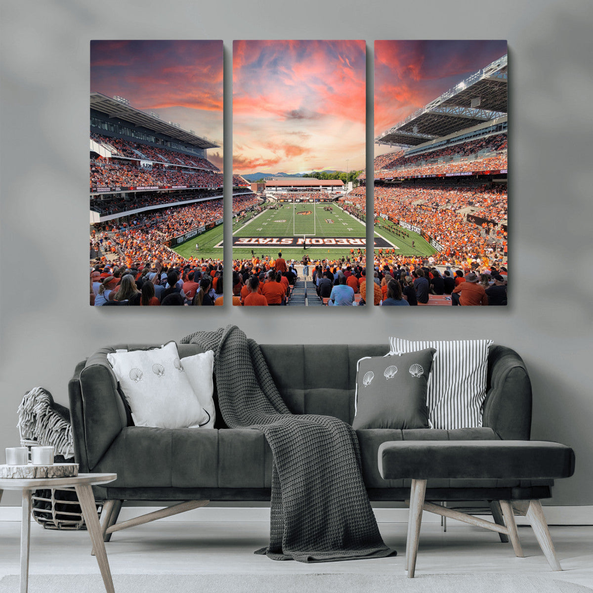 Oregon State Beavers Football Team Print - Corvallis Reser
