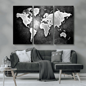 World Map Wall Art Canvas Print – Framed Wall Art for