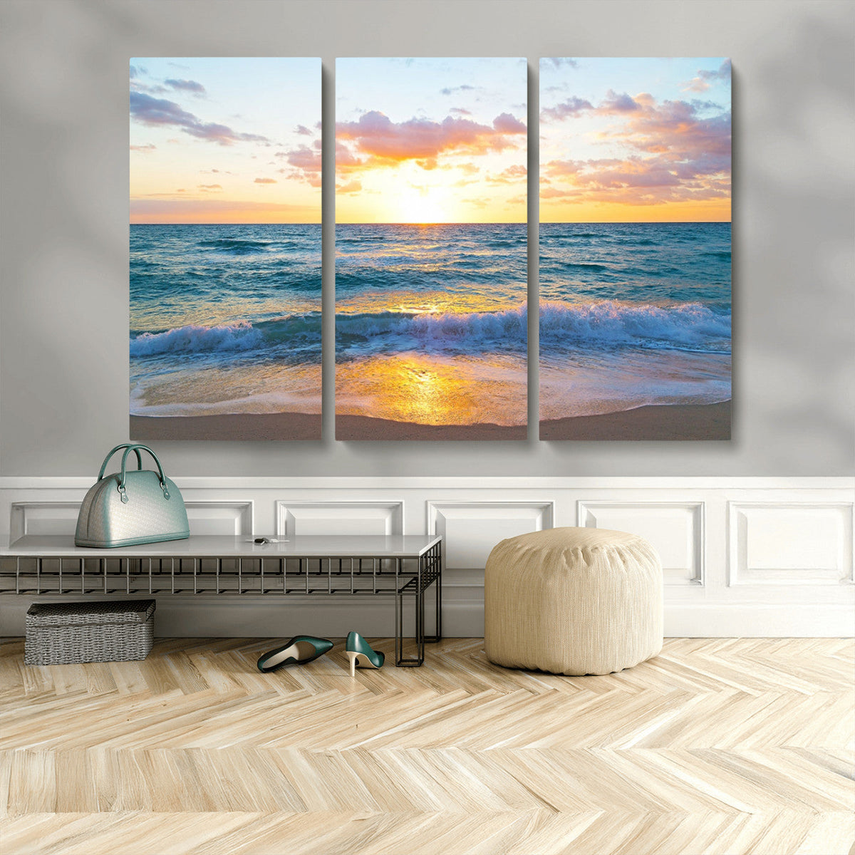 Coastal Wall Art - Vintage World Map Canvas Print with