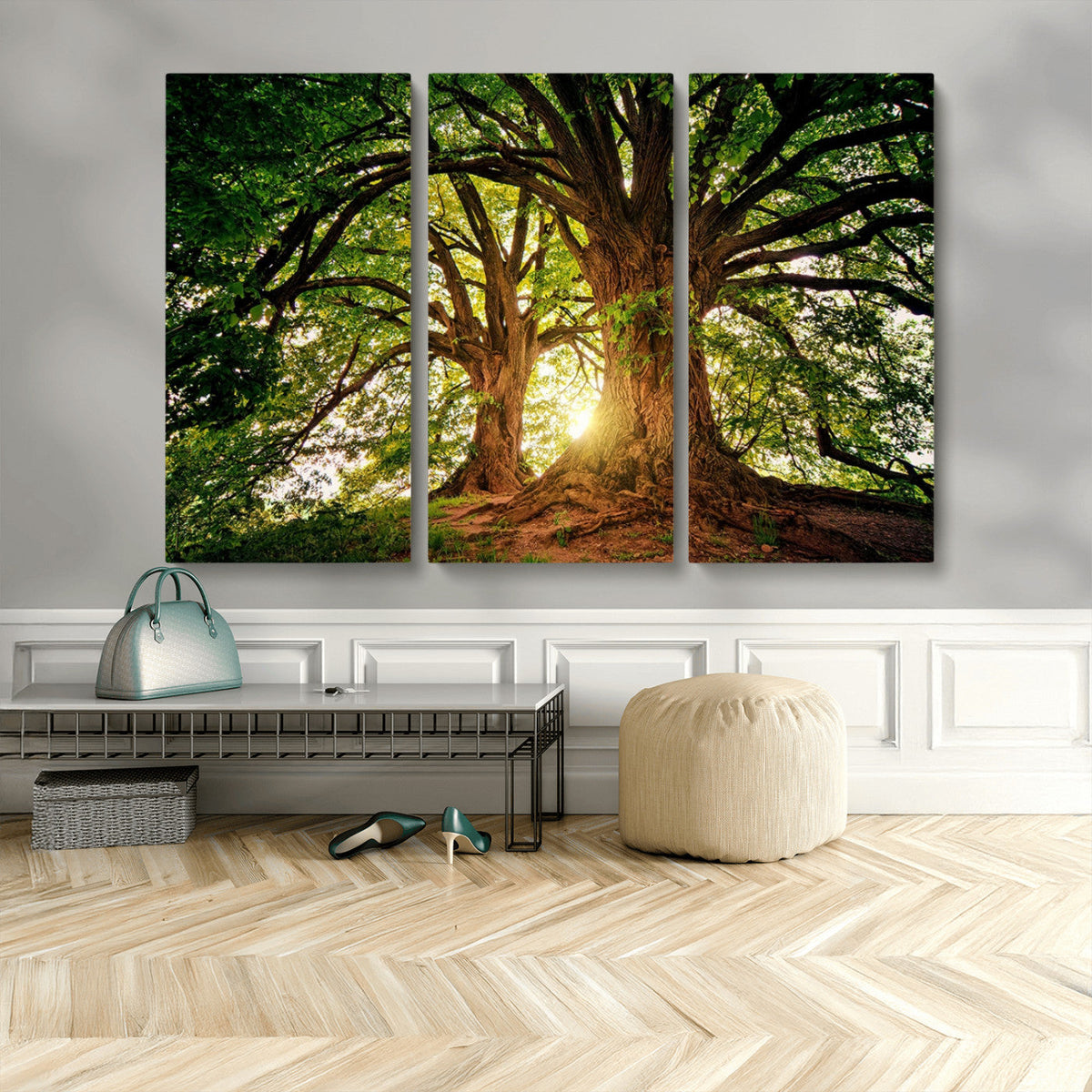 Majestic Ancient Tree Wall Art, NatureCanvas Print, Woodland
