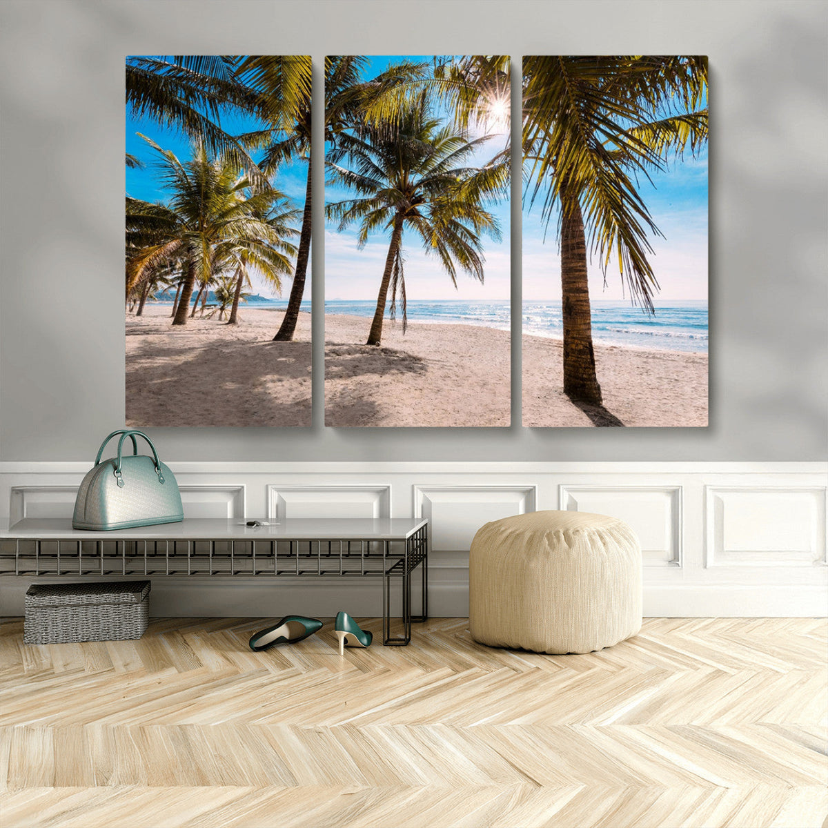 Palm Beach Tropical Island Wall Art Canvas Print