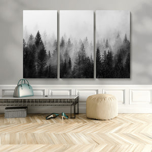 Fogy Forest Canvas Wall Art Print - Mountain Wall Art with