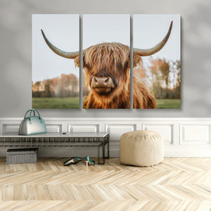 Highland Cow Animal Scottish Cattle Art Print Farmhouse Wall
