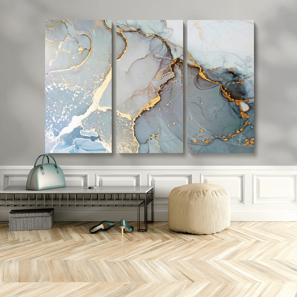 Large Abstract Marble Wall Art Canvas Print for Living Room