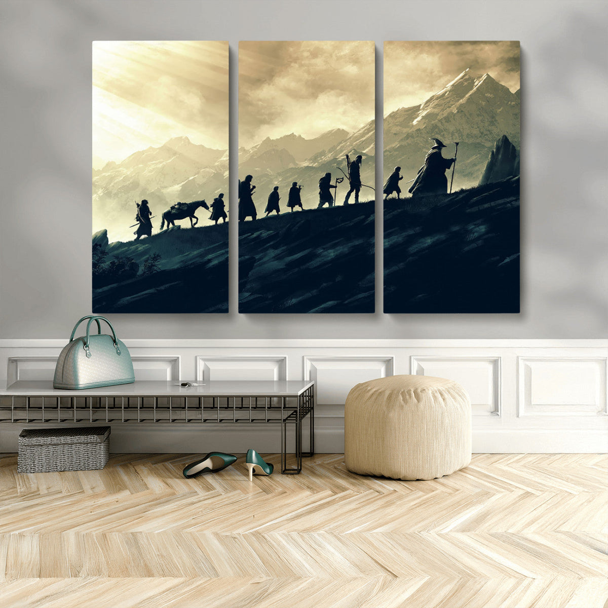 Fellowship Journey Wall Art – Fantasy Adventure Canvas Print