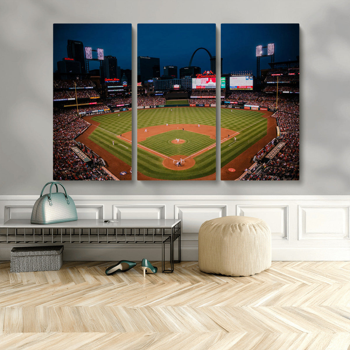 St. Louis Cardinals Baseball Team Print - Busch Stadium Wall