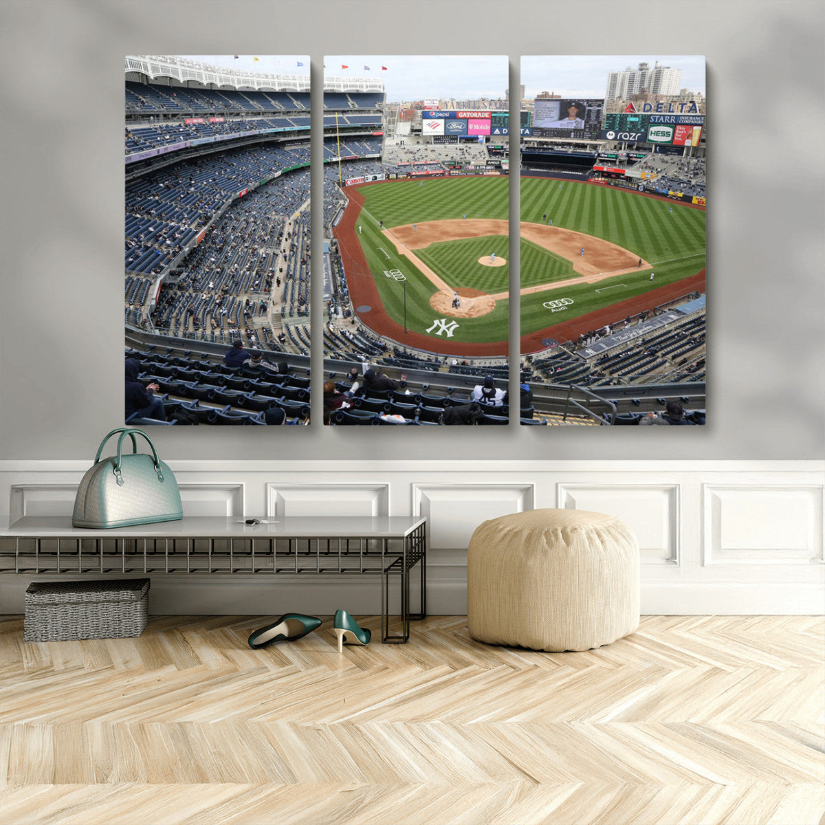 New York Yankees Baseball Team Print - Yankee Stadium Wall