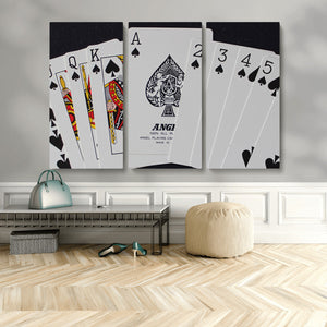 Poker Wall Art - Playing Cards Canvas Wall Art Print - Ace