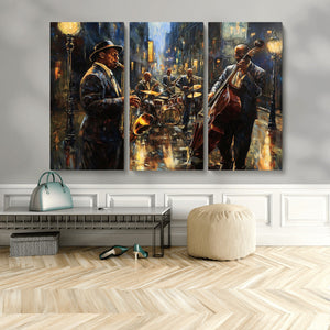 Jazz Canvas Wall Art Print – Abstract African American Music