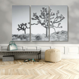 Joshua Tree Wall Art Canvas Print – Framed Black White