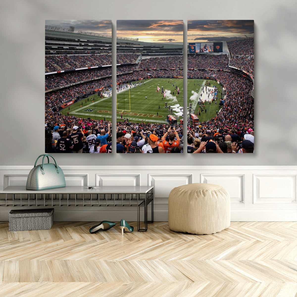 Chicago Bears Soldiers Field Wall Art Canvas Print – Framed