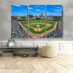 Wrigley Field Baseball Stadium Canvas Wall Art – Packed