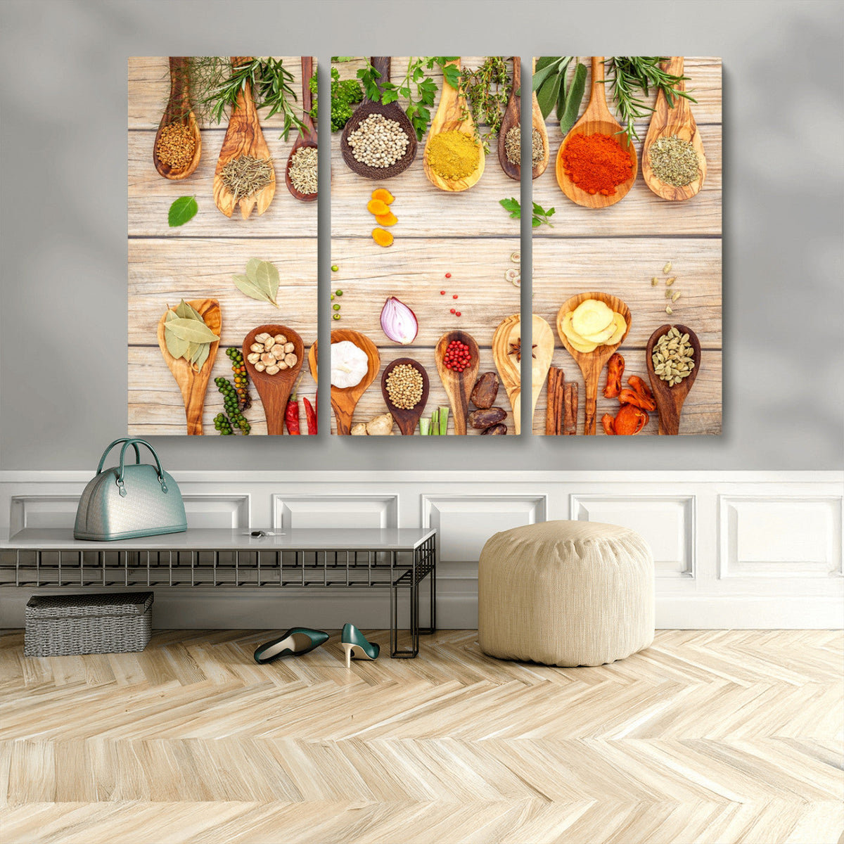 Kitchen Spice on the Table Wall Art, Kitchen Spice Wall Art