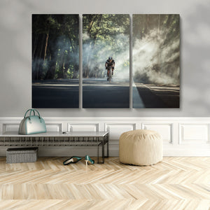Cycling Road Bike in the Morning, Cycling Road Bike Canvas