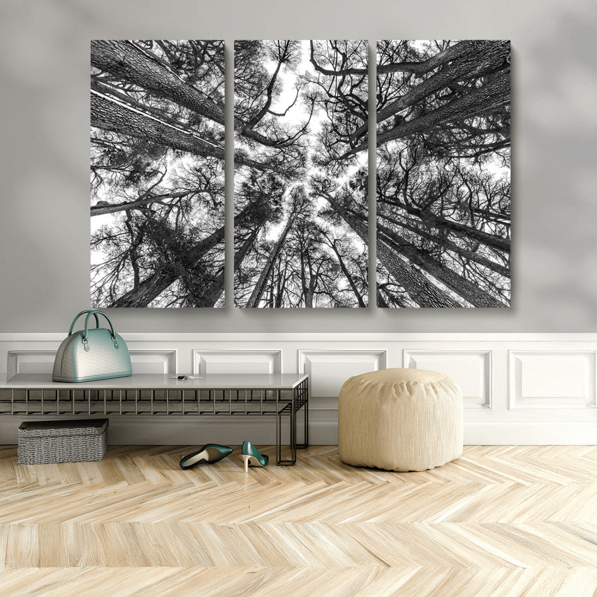Trees Contemporary Art Canvas Print