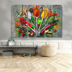 Spoonful of Spices Cooking Wall Art Canvas Print - Vibrant
