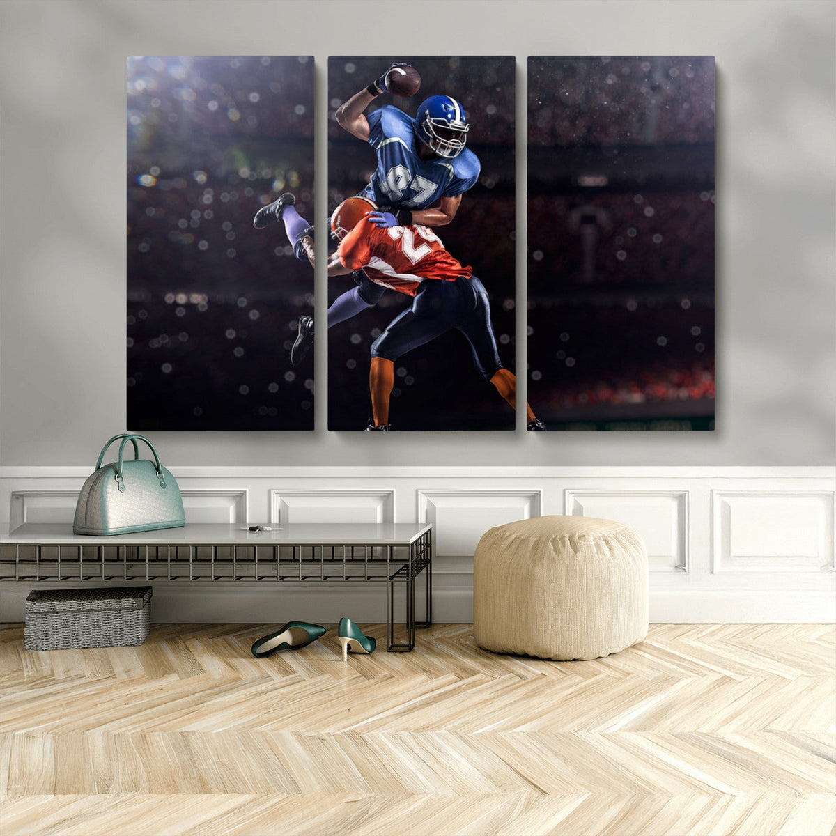 American Football Wall Art Canvas Print, Stadium Sport Wall