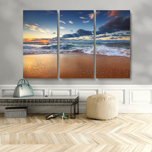 Beach Canvas Wall Art - Coastal Seascape Print for Living