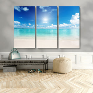 Blue Ocean Wall Art Canvas Print - Tranquil Ocean Paradise