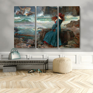 Miranda by the Shore Wall Art Canvas Print – Tempest Scene