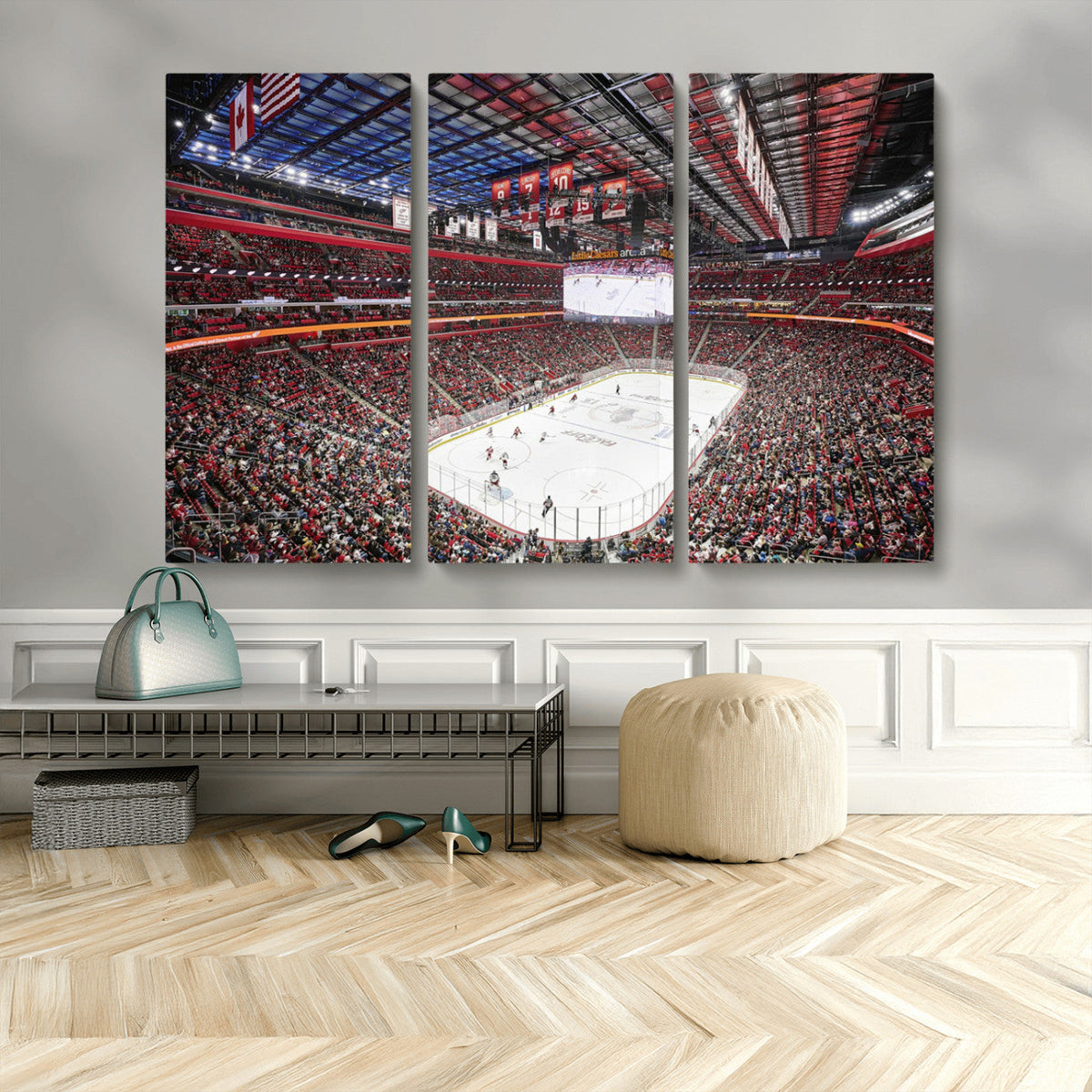 Barton Malow Little Caesars Arena Detroit Wall Art Canvas