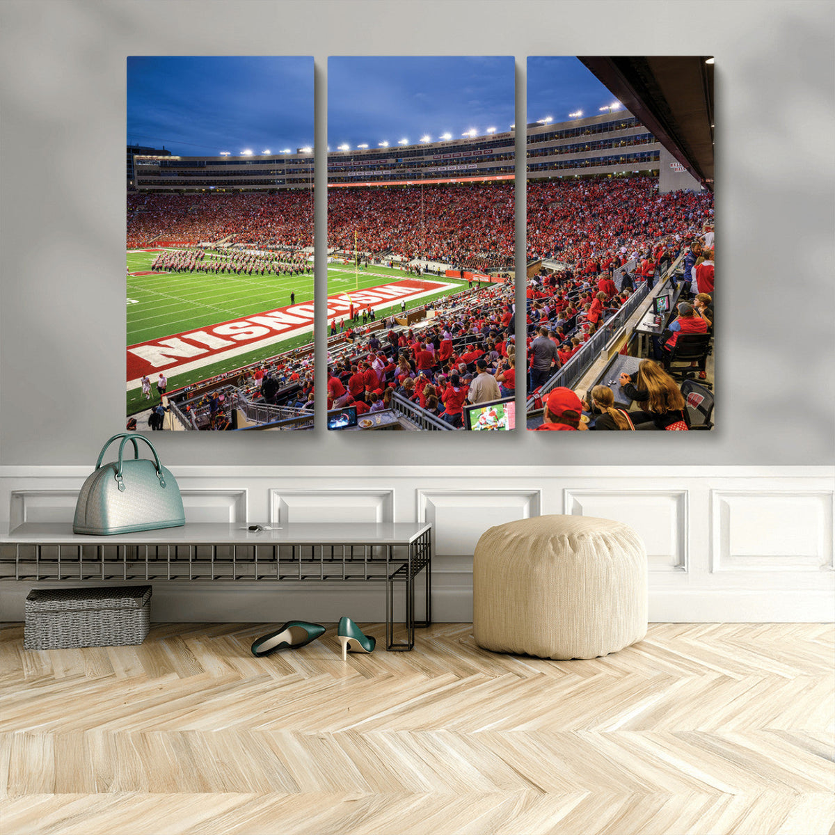 Wisconsin Badgers Football Team Print - Madison Camp Randall