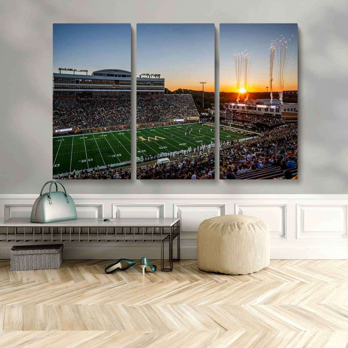Demon Deacons Football Team Print Canvas- Winston-Salem