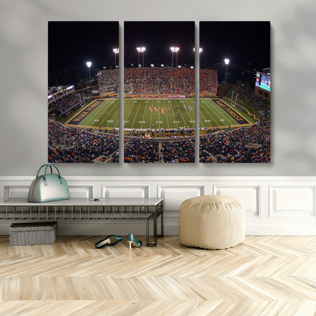 Demon Deacons Print Canvas, Football Team Print -
