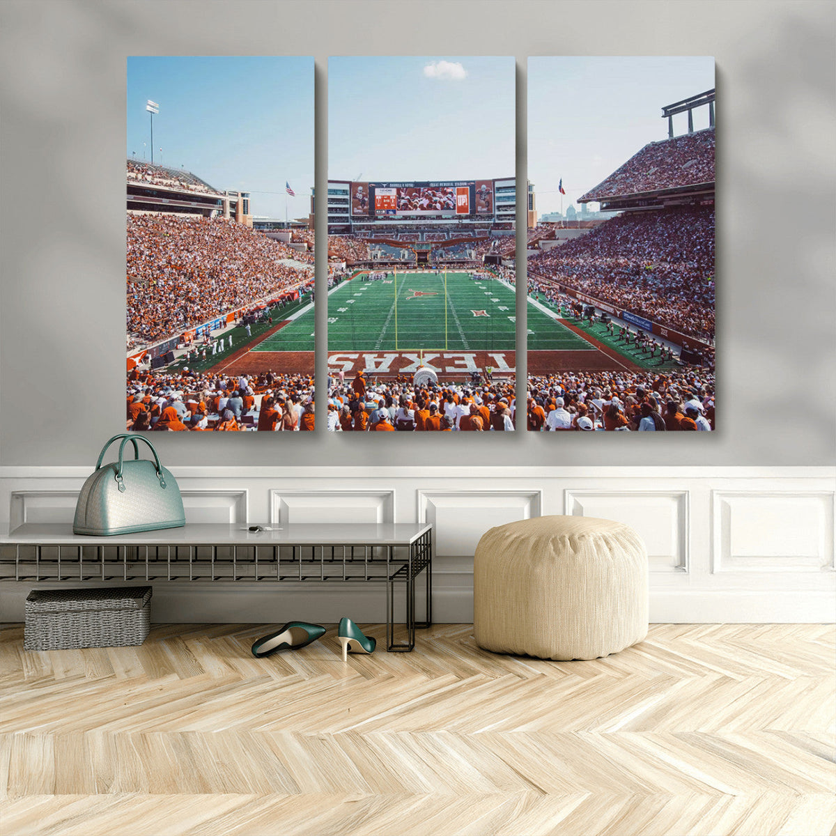 Framed Texas Memorial Stadium Canvas, University of Texas