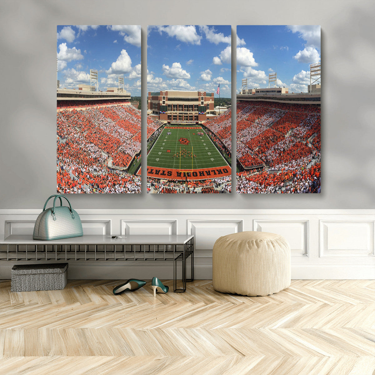 Oklahoma State Cowboys Football Team Print - Stillwater