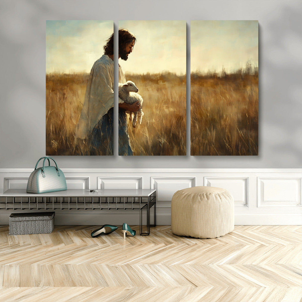 Jesus the Good Shepherd Wall Art Canvas Print -