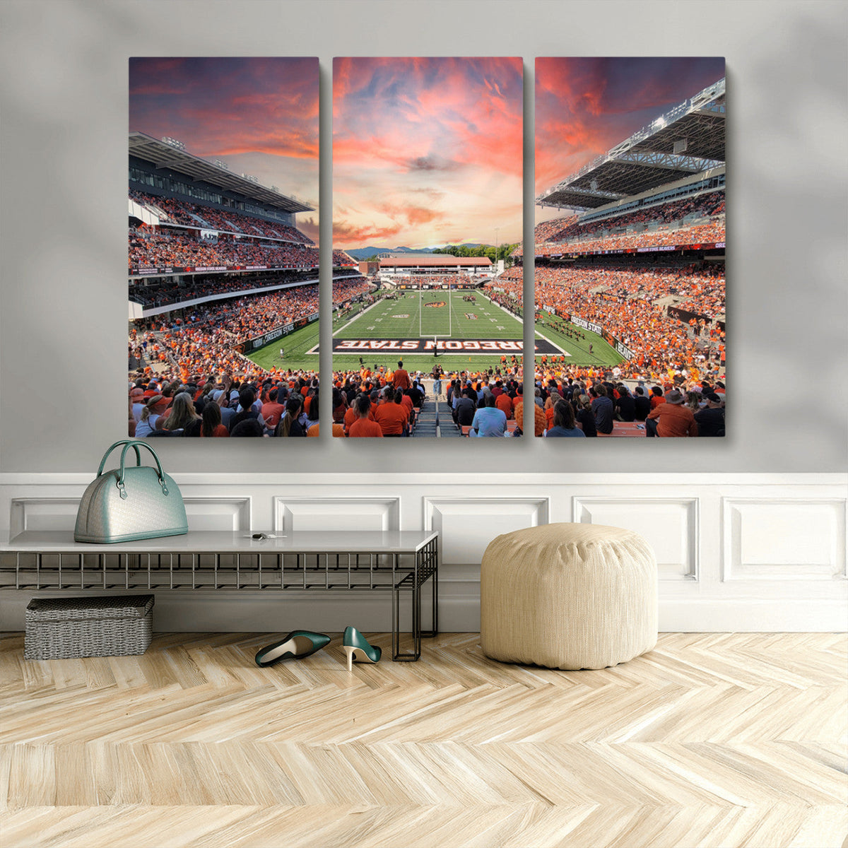 Oregon State Beavers Football Team Print - Corvallis Reser