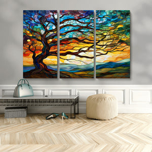 Mosaic Tree Wall Art | Ready to Hang Stained Glass Style