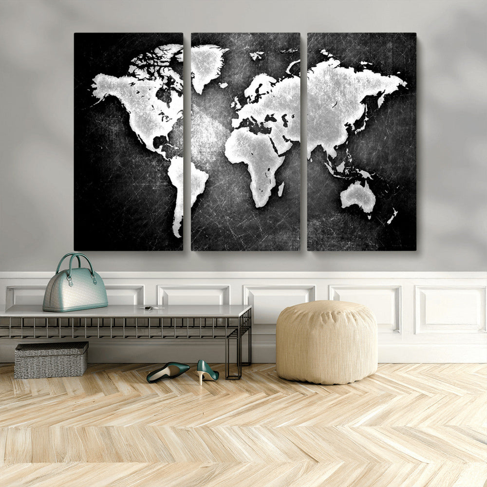 World Map Wall Art Canvas Print – Framed Wall Art for