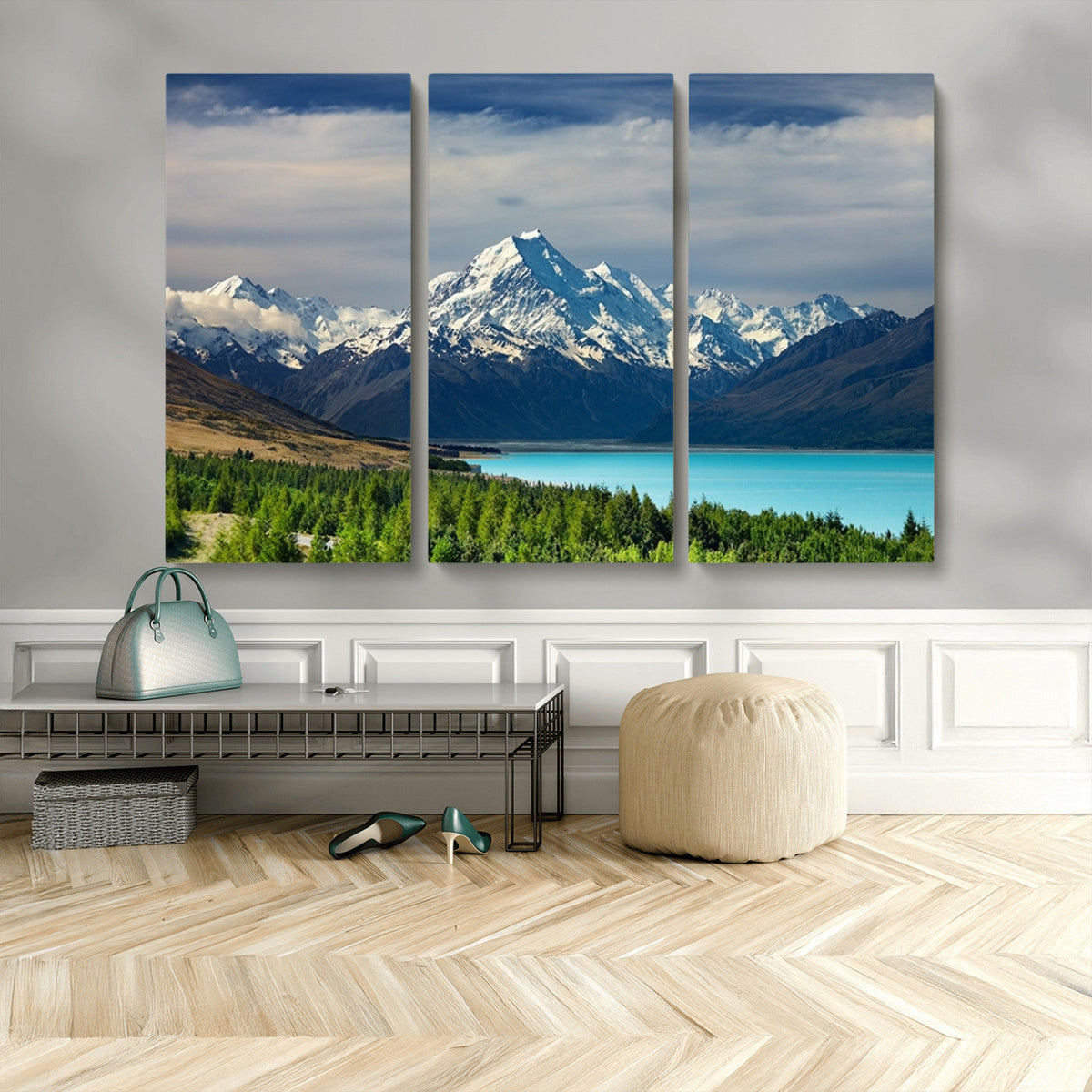 Mount Cook and Lake Pukaki Canvas Wall Art Print – Majestic