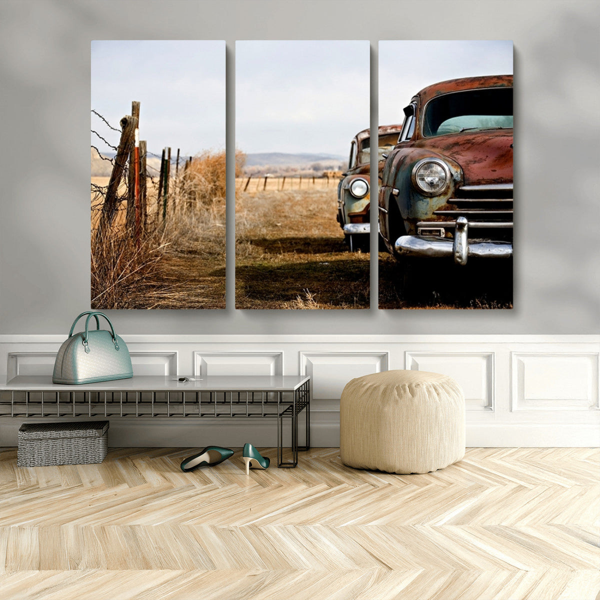 Classic Cars Vintage Wall Art Canvas Print